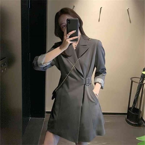 xl-5xl plus size women's spring ladies jacket long gray suit casual and elegant blazer coat female 210527, White;black
xl-5xl plus size women's spring ladies jacket long gray suit casual and elegant blazer coat female 210527, White;black