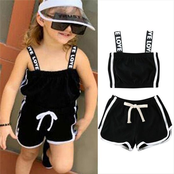 2pcs fashion 1 7years infant baby girl cloth kid black sleeveless letter stripe drawstring shorts outfit clothes sets, White
2pcs fashion 1 7years infant baby girl cloth kid black sleeveless letter stripe drawstring shorts outfit clothes sets, White