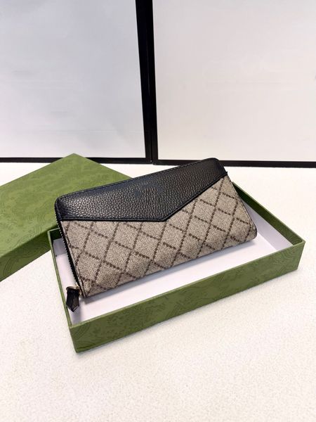 designer wallet women's classic decor leather long zipper zero wallet card bag, Red;black
designer wallet women's classic decor leather long zipper zero wallet card bag, Red;black