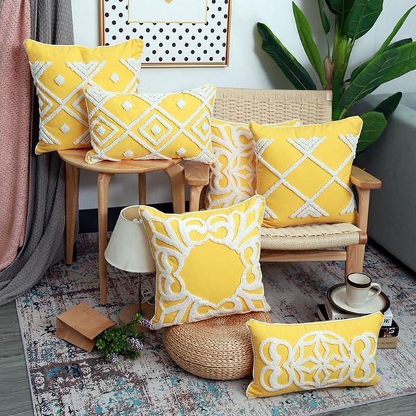 cushion/decorative pillow handmade luxury cushion cover 45x45cm yellow pillowcase 30x50cm tuft geometric for home decoration sofa bed bedroo
cushion/decorative pillow handmade luxury cushion cover 45x45cm yellow pillowcase 30x50cm tuft geometric for home decoration sofa bed bedroo
