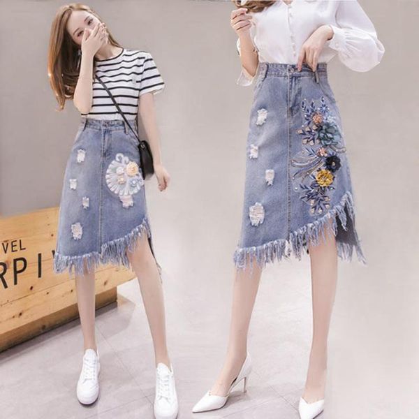 skirts 2021 women spring summer vintage denim skirt ladies irregular tassel embroidery high waist female casual loose faldas d839, Black
skirts 2021 women spring summer vintage denim skirt ladies irregular tassel embroidery high waist female casual loose faldas d839, Black
