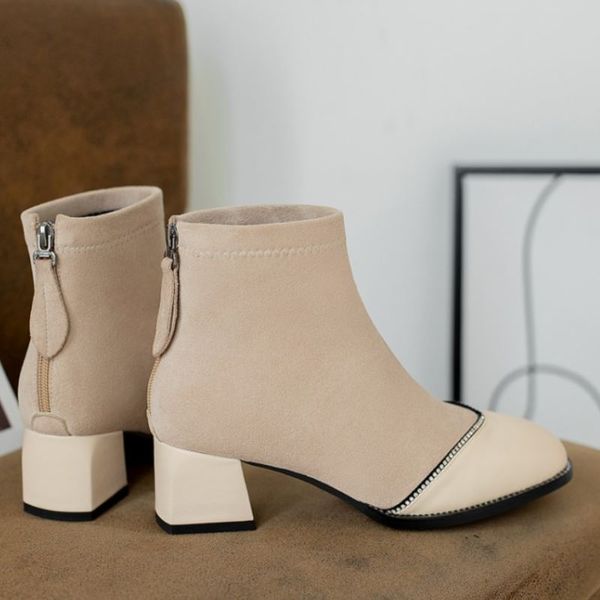 size 33-47 women ankle bootsthick heel zipper flock shoes pointed toe winter boots women fashion office footwearr, Black
size 33-47 women ankle bootsthick heel zipper flock shoes pointed toe winter boots women fashion office footwearr, Black