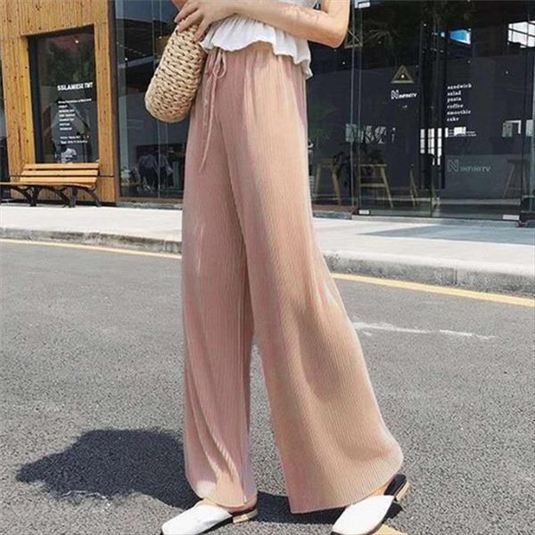 wide leg summer loose long womens pant pleated trousers girl drape solid color drawstring stretch waist, Black;white
wide leg summer loose long womens pant pleated trousers girl drape solid color drawstring stretch waist, Black;white