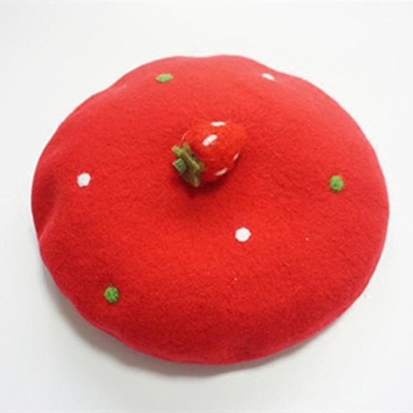 berets red strawberry beret vintage artist painter hat cute beanies women wool cap warming gift fashion wholesale, Blue;gray
berets red strawberry beret vintage artist painter hat cute beanies women wool cap warming gift fashion wholesale, Blue;gray