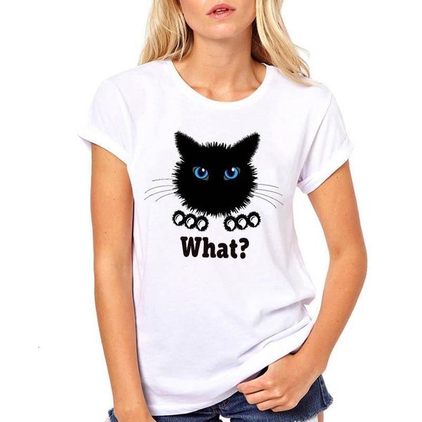 women clothes what cat cute fashion cartoon printed casaul summer cute ladies woman casual tee shirt t female t-shirt, White
women clothes what cat cute fashion cartoon printed casaul summer cute ladies woman casual tee shirt t female t-shirt, White