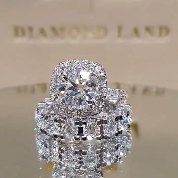 plated beset ring selling sanjie classic women's micro inlaid diamond wedding hand jewelry alloy, Silver
plated beset ring selling sanjie classic women's micro inlaid diamond wedding hand jewelry alloy, Silver
