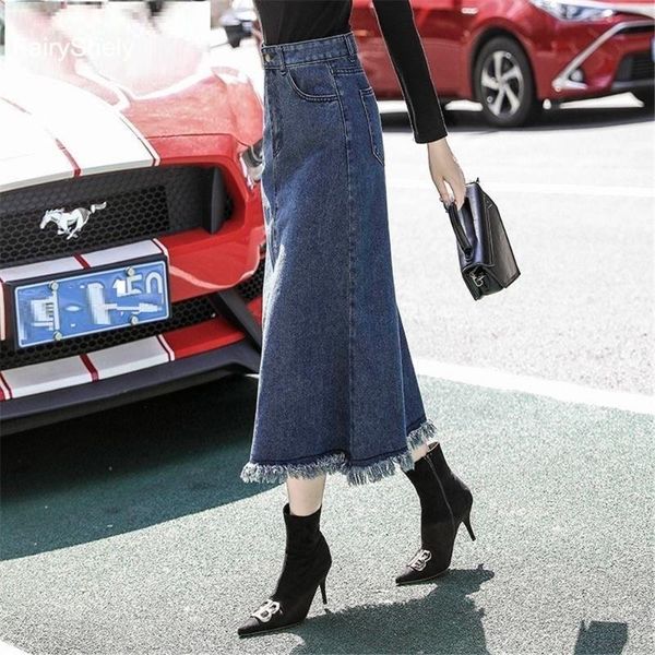 skirts fairyshely korean tassel denim women 2021 autumn a line high waist jeans mid skirt casual blue solid long, Black
skirts fairyshely korean tassel denim women 2021 autumn a line high waist jeans mid skirt casual blue solid long, Black