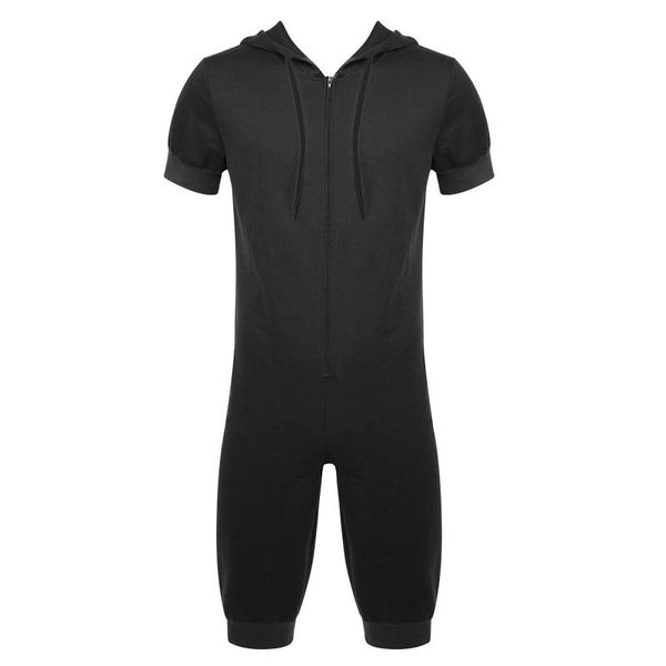 men's tracksuits men hooded jumpsuits solid black short sleeve home wear drawstring hoodie one piece pajama shirts bodysuit romper male, Gray
men's tracksuits men hooded jumpsuits solid black short sleeve home wear drawstring hoodie one piece pajama shirts bodysuit romper male, Gray