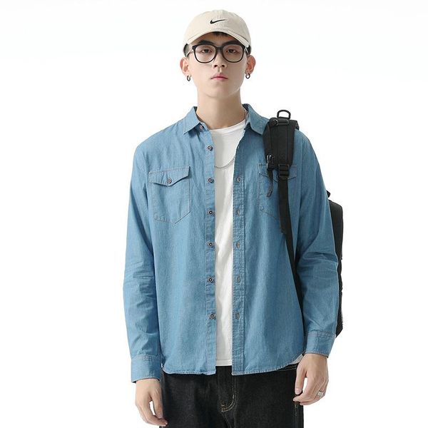 men's jackets soft autumn cotton denim shirt coat slim casual double bag fashion, Black;brown
men's jackets soft autumn cotton denim shirt coat slim casual double bag fashion, Black;brown