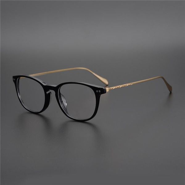 fashion sunglasses frames ov5338 retro round vintage acetate+titanium eye glasses heath eyeglasses men women prescription myopia optical, Black 
fashion sunglasses frames ov5338 retro round vintage acetate+titanium eye glasses heath eyeglasses men women prescription myopia optical, Black