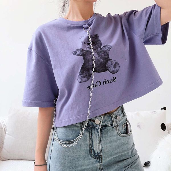 2020 summer men's new style special chain cute bear print slim short casual t-shirt, White
2020 summer men's new style special chain cute bear print slim short casual t-shirt, White