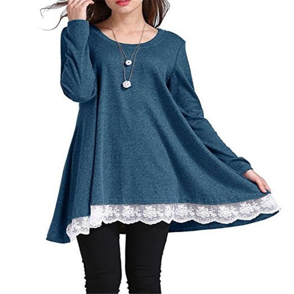 casual dresses aecu mini dress women lace long sleeve tunic blouse for plus size o neck feminine vestido female, Black;gray
casual dresses aecu mini dress women lace long sleeve tunic blouse for plus size o neck feminine vestido female, Black;gray