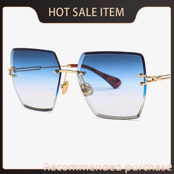 brand vintage rimless ladies big gradient transparent clear crystal glasses sunglasses women luxury lens sun square for eyewear bjarf, White;black
brand vintage rimless ladies big gradient transparent clear crystal glasses sunglasses women luxury lens sun square for eyewear bjarf, White;black