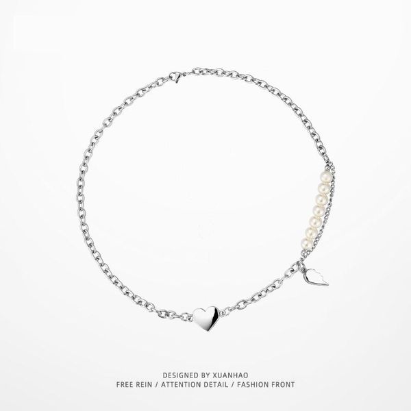 chokers boho layer stainless steel rolo chain pearl beads choker necklace women men hip hop punk heart charm collar on neck jewelry 20", Golden;silver
chokers boho layer stainless steel rolo chain pearl beads choker necklace women men hip hop punk heart charm collar on neck jewelry 20", Golden;silver
