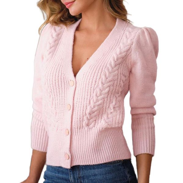 women's knits & tees fashion clothing women long sleeve button cardigan streetwear solid v-neck sweater knitwear casual loose straight, White
women's knits & tees fashion clothing women long sleeve button cardigan streetwear solid v-neck sweater knitwear casual loose straight, White