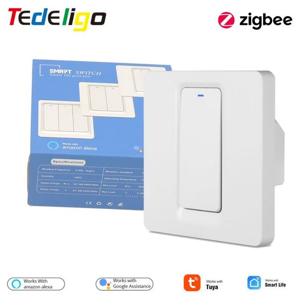 smart home control zigbee tuya light switch single living line wifi push button 1/2/3gang wall panel for improvement work with alexa
smart home control zigbee tuya light switch single living line wifi push button 1/2/3gang wall panel for improvement work with alexa