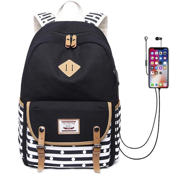 backpack women usb charging stripe backpacks school bags for teenagers girl travel lapmochila feminina
backpack women usb charging stripe backpacks school bags for teenagers girl travel lapmochila feminina