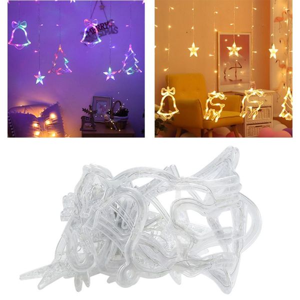 party decoration remote control led curtain string light 8 lighting modes star bells waterproof for christmas festival garden window
party decoration remote control led curtain string light 8 lighting modes star bells waterproof for christmas festival garden window