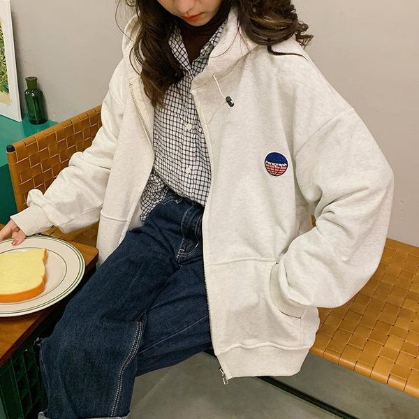 women's hoodies & sweatshirts oversized zip up sweatshirt loose long-sleeved korean style woman jacket autumn zipper print women hoodi, Black
women's hoodies & sweatshirts oversized zip up sweatshirt loose long-sleeved korean style woman jacket autumn zipper print women hoodi, Black
