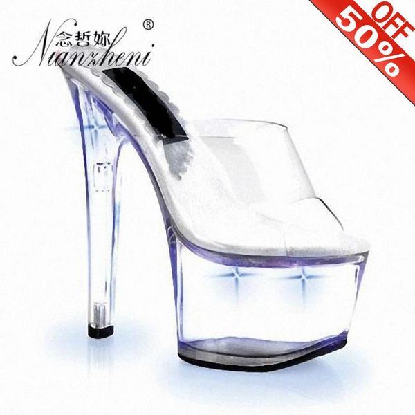17cm luminescence glitter crystal slippers nightclub thin heels lady shoes fashion nightclub show party models concise, Black
17cm luminescence glitter crystal slippers nightclub thin heels lady shoes fashion nightclub show party models concise, Black