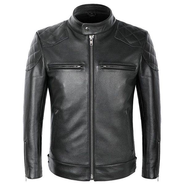 men's leather & faux cowhide mens genuine jacket biker motorcycle distressed black racer real coat high quality
men's leather & faux cowhide mens genuine jacket biker motorcycle distressed black racer real coat high quality