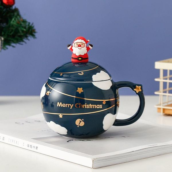 christmas ceramic cup with lid and spoon, high value holiday gift, household milk coffee cup
christmas ceramic cup with lid and spoon, high value holiday gift, household milk coffee cup