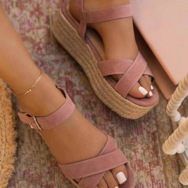 sandals 2021 women summer fashion women's wedges solid color open toe round ladies outdoor beach shoes, Black
sandals 2021 women summer fashion women's wedges solid color open toe round ladies outdoor beach shoes, Black
