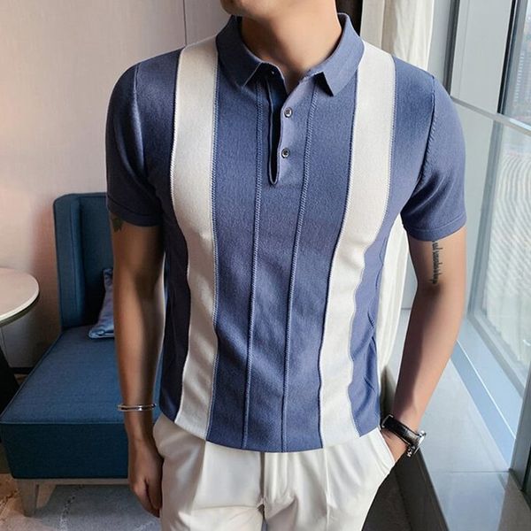wisteria blue men s street polo shirt comfortable classic fashion daily travel work party workout, White;black
wisteria blue men s street polo shirt comfortable classic fashion daily travel work party workout, White;black