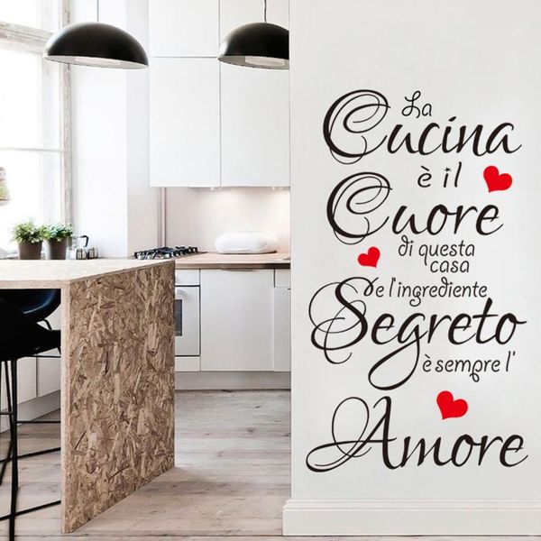 wall stickers la cucina e il cuore di questa casa italian sentence words quotes murals kitche decoration decals hj0260
wall stickers la cucina e il cuore di questa casa italian sentence words quotes murals kitche decoration decals hj0260