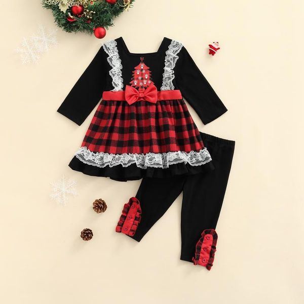 clothing sets autumn 2pcs infant christmas plaid outfits baby girls printed long sleeve square collar lace dress with bow ruffle button pant, White
clothing sets autumn 2pcs infant christmas plaid outfits baby girls printed long sleeve square collar lace dress with bow ruffle button pant, White