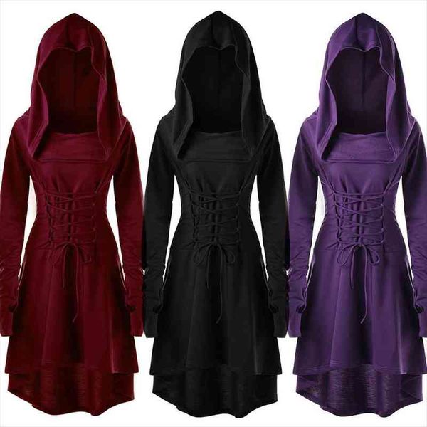 spring autumn long gothic cloak womens dress hooded punk clothing plus size lace up dresses for vestidos costume a, Black;gray
spring autumn long gothic cloak womens dress hooded punk clothing plus size lace up dresses for vestidos costume a, Black;gray