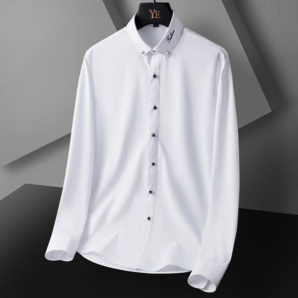 men's casual shirts plus size 4xl- korean long sleeve men clothing 2021 simple slim fit solid embroidery collar office chemise homme s, White;black
men's casual shirts plus size 4xl- korean long sleeve men clothing 2021 simple slim fit solid embroidery collar office chemise homme s, White;black