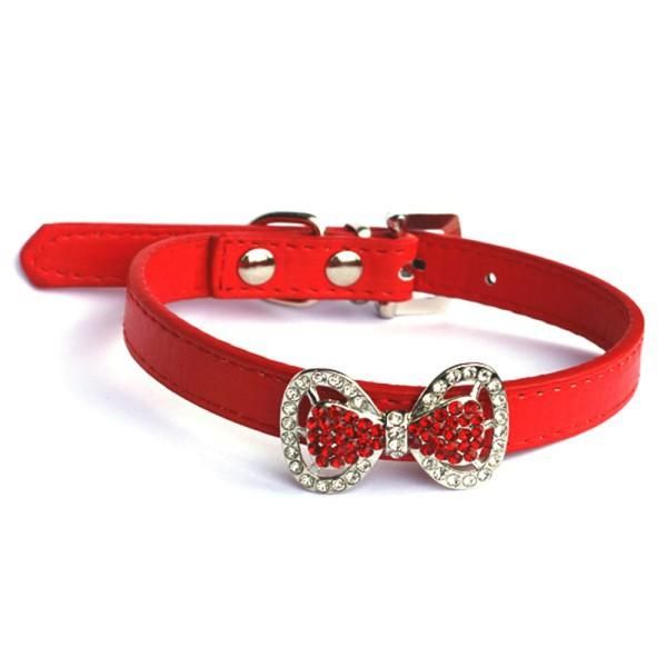 dog collars & leashes fashion collar bling crystal bowknot pu leather puppy choker pet necklace xs/s accessories
dog collars & leashes fashion collar bling crystal bowknot pu leather puppy choker pet necklace xs/s accessories