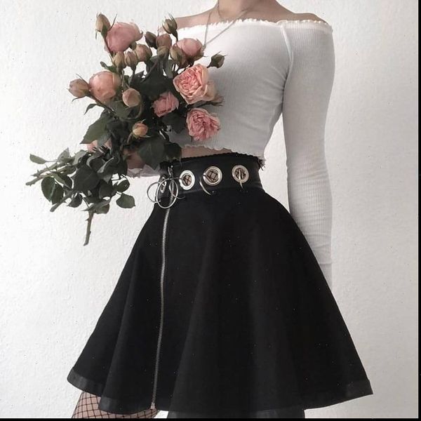 gothic punk zip up black skirts women autumn ring high waist pleated mini skirt female bottom christmas skirts
gothic punk zip up black skirts women autumn ring high waist pleated mini skirt female bottom christmas skirts