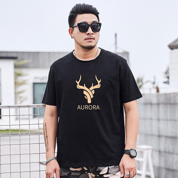 men's casual shirts short sleeve t-shirt summer fattening young printed round neck large loose, White;black
men's casual shirts short sleeve t-shirt summer fattening young printed round neck large loose, White;black