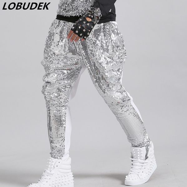 tide male bright sequins harem pants long pants singer dancer hip hop rock dance performance costume nightclub show pencil pants c0222, Black
tide male bright sequins harem pants long pants singer dancer hip hop rock dance performance costume nightclub show pencil pants c0222, Black