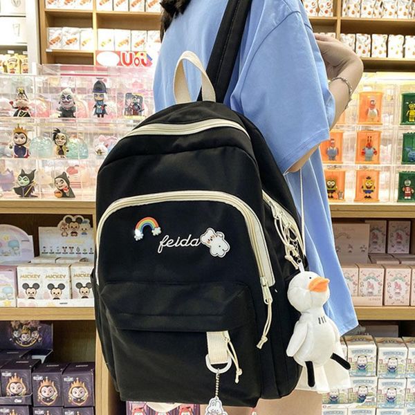 backpack kawaii women fashion waterproof school for teen girls nylon travel mochila black laprucksack bookbag
backpack kawaii women fashion waterproof school for teen girls nylon travel mochila black laprucksack bookbag