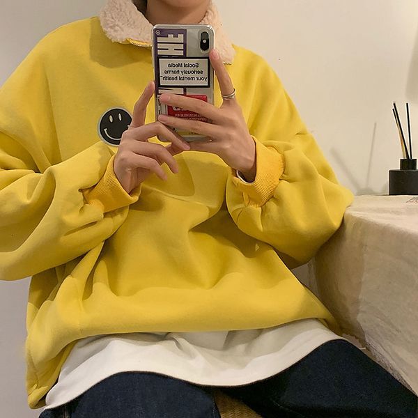 2021 new winter men's thick cashmere pullover solid color hoodies cotton casual clothes sweatshirts lapel collar keep warm coats cz75, Black
2021 new winter men's thick cashmere pullover solid color hoodies cotton casual clothes sweatshirts lapel collar keep warm coats cz75, Black