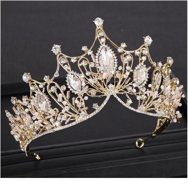 trendy bridal wedding crown baroque gold rhinestone crystal crown bridal headdress queen crown wedding hair accessories qyltym
trendy bridal wedding crown baroque gold rhinestone crystal crown bridal headdress queen crown wedding hair accessories qyltym