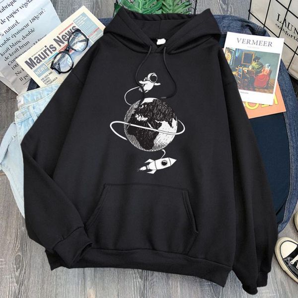 men's hoodies & sweatshirts astronaut travels in space print man long sleeve harajuku fleece hoody vintage cartoons hip hop punk cotton, Black
men's hoodies & sweatshirts astronaut travels in space print man long sleeve harajuku fleece hoody vintage cartoons hip hop punk cotton, Black