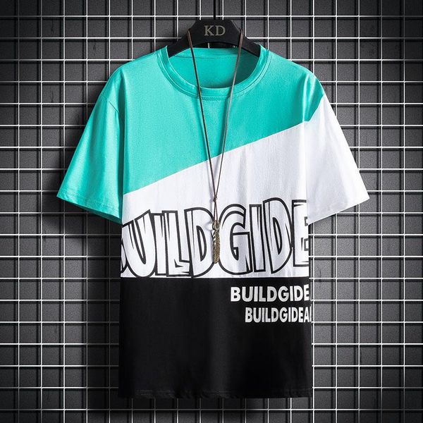men's t-shirts the summer of 2021 round neck short pure cotton patchwork mensleeve three color jacket t-shirt casual trend, White;black
men's t-shirts the summer of 2021 round neck short pure cotton patchwork mensleeve three color jacket t-shirt casual trend, White;black