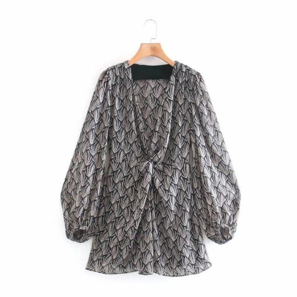 casual dresses autumn women vintage print deep v neck knot decoration mini dress female lantern sleeve clothes lady loose vestido d6778, Black;gray
casual dresses autumn women vintage print deep v neck knot decoration mini dress female lantern sleeve clothes lady loose vestido d6778, Black;gray