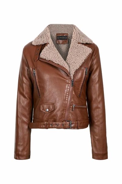women's leather & faux fmfssom winter cashmere short jacket women warm lamb wool lining coats casual moto parker coat lady autumn windp, Black
women's leather & faux fmfssom winter cashmere short jacket women warm lamb wool lining coats casual moto parker coat lady autumn windp, Black