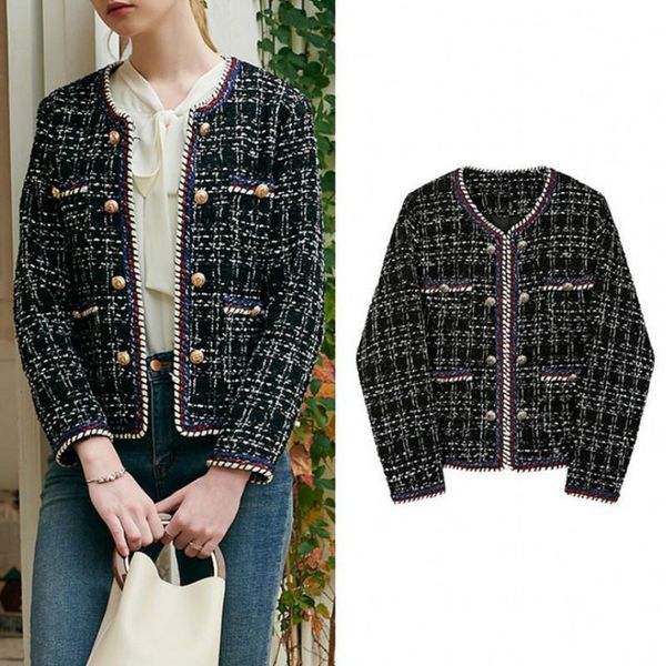women's wool & blends black and white checked woman suits double breasted tweed blazers mini cashmere plaids coat cardigan ol crop
women's wool & blends black and white checked woman suits double breasted tweed blazers mini cashmere plaids coat cardigan ol crop