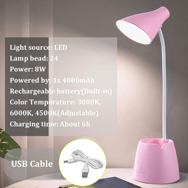 table lamps led lamp desk light for bedroom study 360 flexible home office usb charging dimmable 3 color modes phone stand with pen holder
table lamps led lamp desk light for bedroom study 360 flexible home office usb charging dimmable 3 color modes phone stand with pen holder