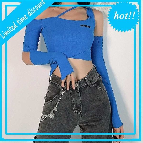 wind women's clothing autumn and winter 2021 new product solid color irregular collar long sleeve open navel t-shirt for women, White
wind women's clothing autumn and winter 2021 new product solid color irregular collar long sleeve open navel t-shirt for women, White