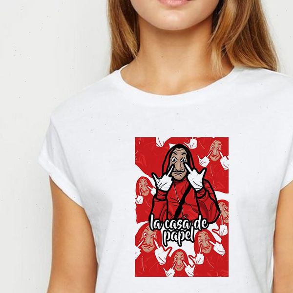 fashion la casa de papel tshirt spring summer funny printing t shirt harajuku female show thin o collar t shirt, White
fashion la casa de papel tshirt spring summer funny printing t shirt harajuku female show thin o collar t shirt, White