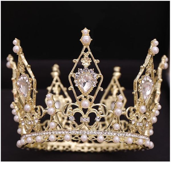trendy golden round baroque rhinestone crystal headdress wedding hair accessories queen crown bridal tiara jewelry acc jllsse, Silver
trendy golden round baroque rhinestone crystal headdress wedding hair accessories queen crown bridal tiara jewelry acc jllsse, Silver
