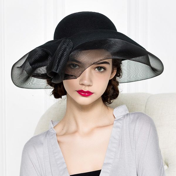 2021 new elegant 100% felt warm winter hats netting trim women wide brim wool fedoras downton abbey vintage style church wedding hat dfxt, Blue;gray
2021 new elegant 100% felt warm winter hats netting trim women wide brim wool fedoras downton abbey vintage style church wedding hat dfxt, Blue;gray