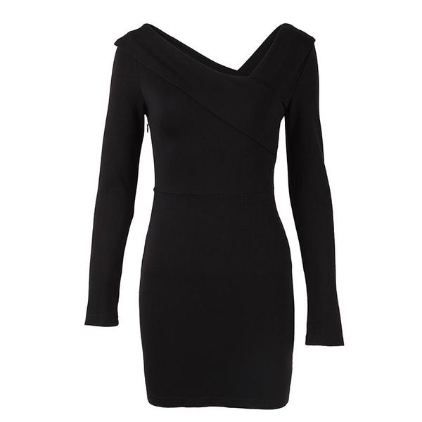 casual dresses women black slim bodycon dress long sleeve gothic asymmetric neck autumn spring lady skinny mini, Black;gray
casual dresses women black slim bodycon dress long sleeve gothic asymmetric neck autumn spring lady skinny mini, Black;gray